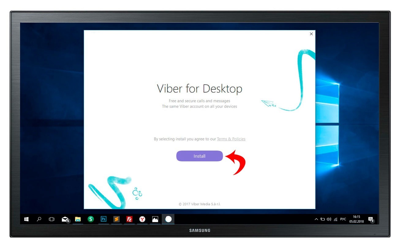 установка Viber на Windows 10